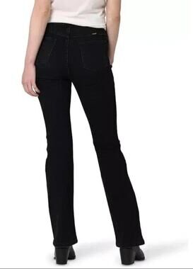 NWT Wrangler High Rise Bootcut Stretch Jeans Black Western Denim Size 4
